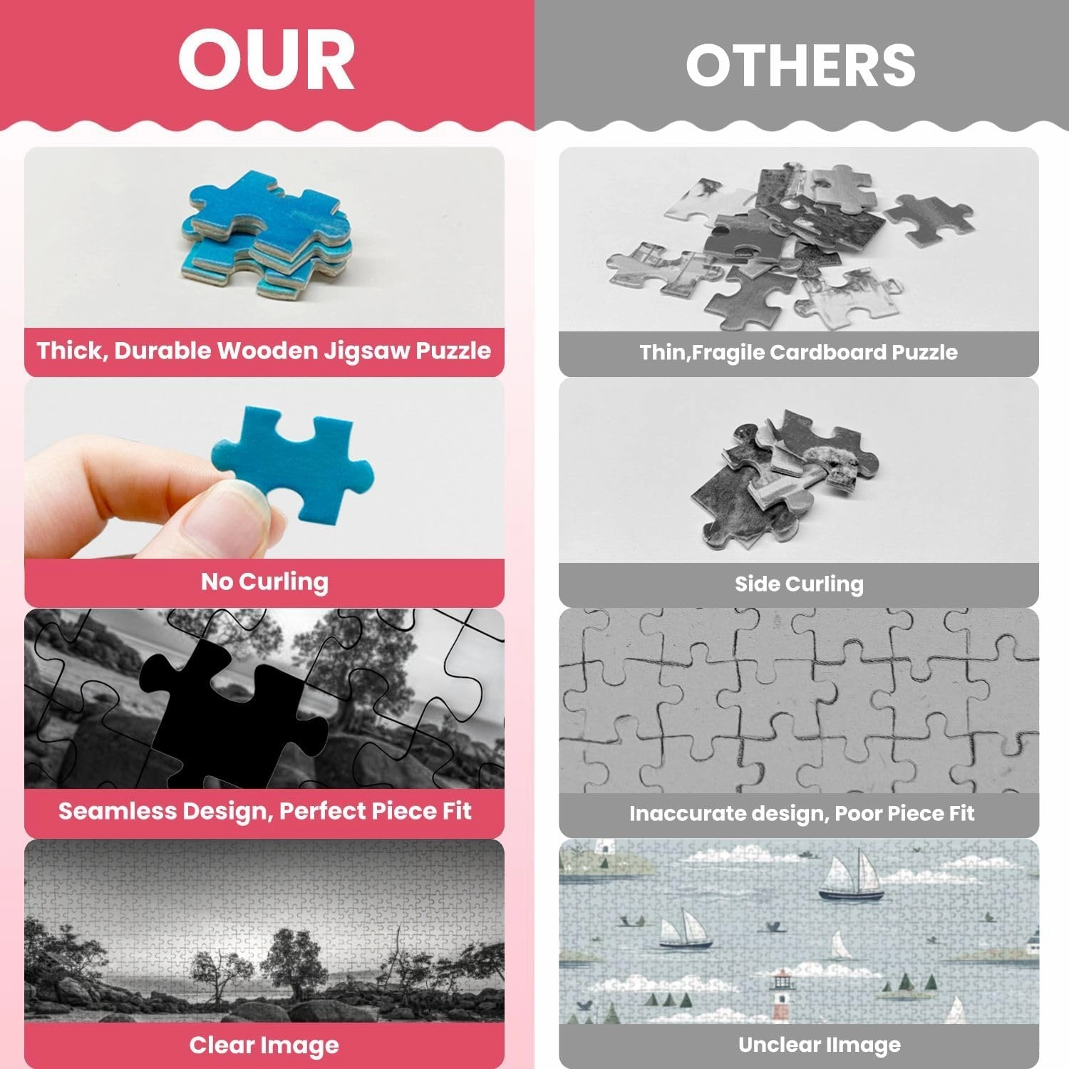 Wooden Puzzles Blackwhite Photos Landscape Wonderful Bintan Indonesia Jigsaw Puzzles for Adults 1000 Pieces Impossible Puzzle Challenging Puzzle Educational Toys Decompression Game