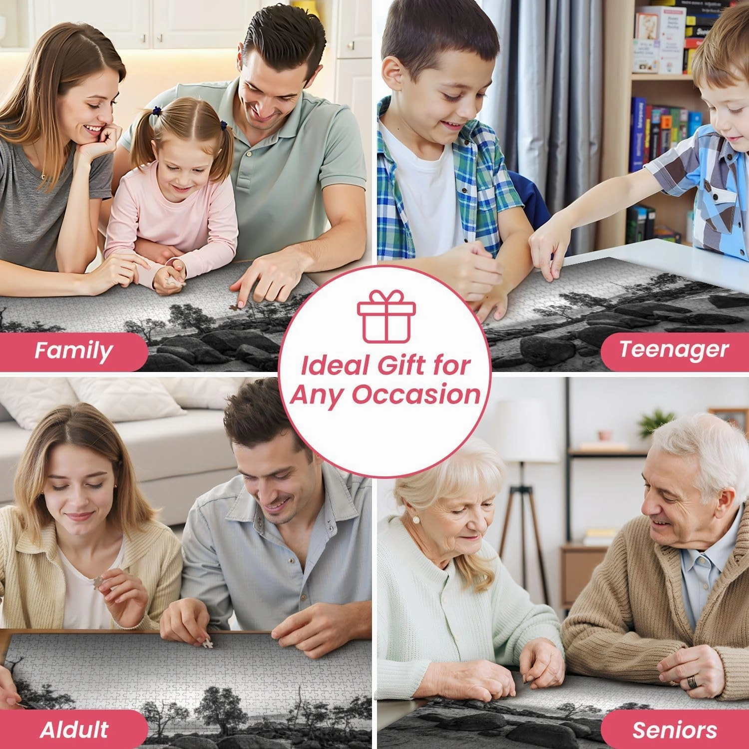 Wooden Puzzles Blackwhite Photos Landscape Wonderful Bintan Indonesia Jigsaw Puzzles for Adults 1000 Pieces Impossible Puzzle Challenging Puzzle Educational Toys Decompression Game
