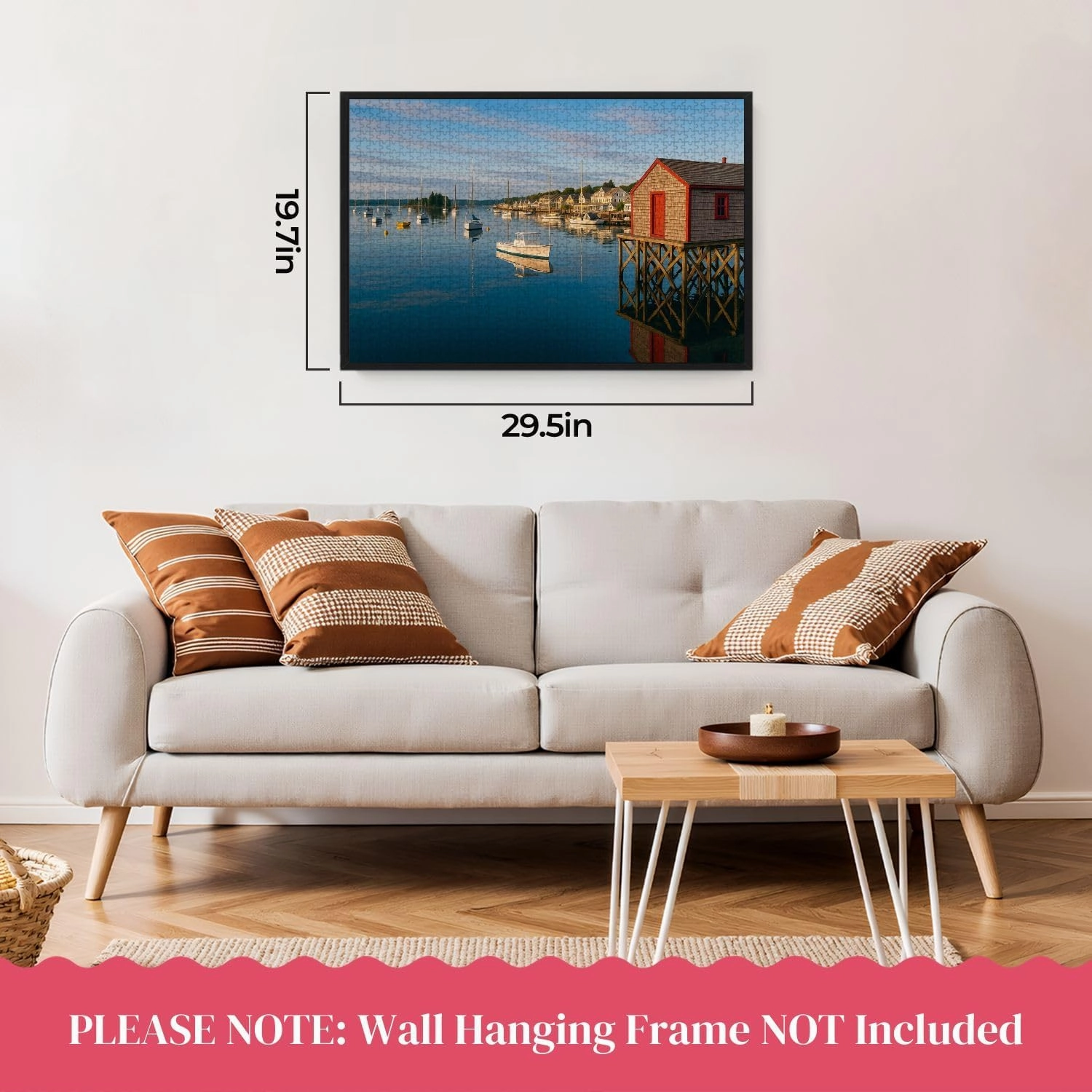 Wooden Puzzles Harbor Rustic Fishing pier Maine Fishing Village Jigsaw Puzzles for Adults 1000 Pieces Impossible Puzzle Challenging Puzzle Educational Toys Decompression Game