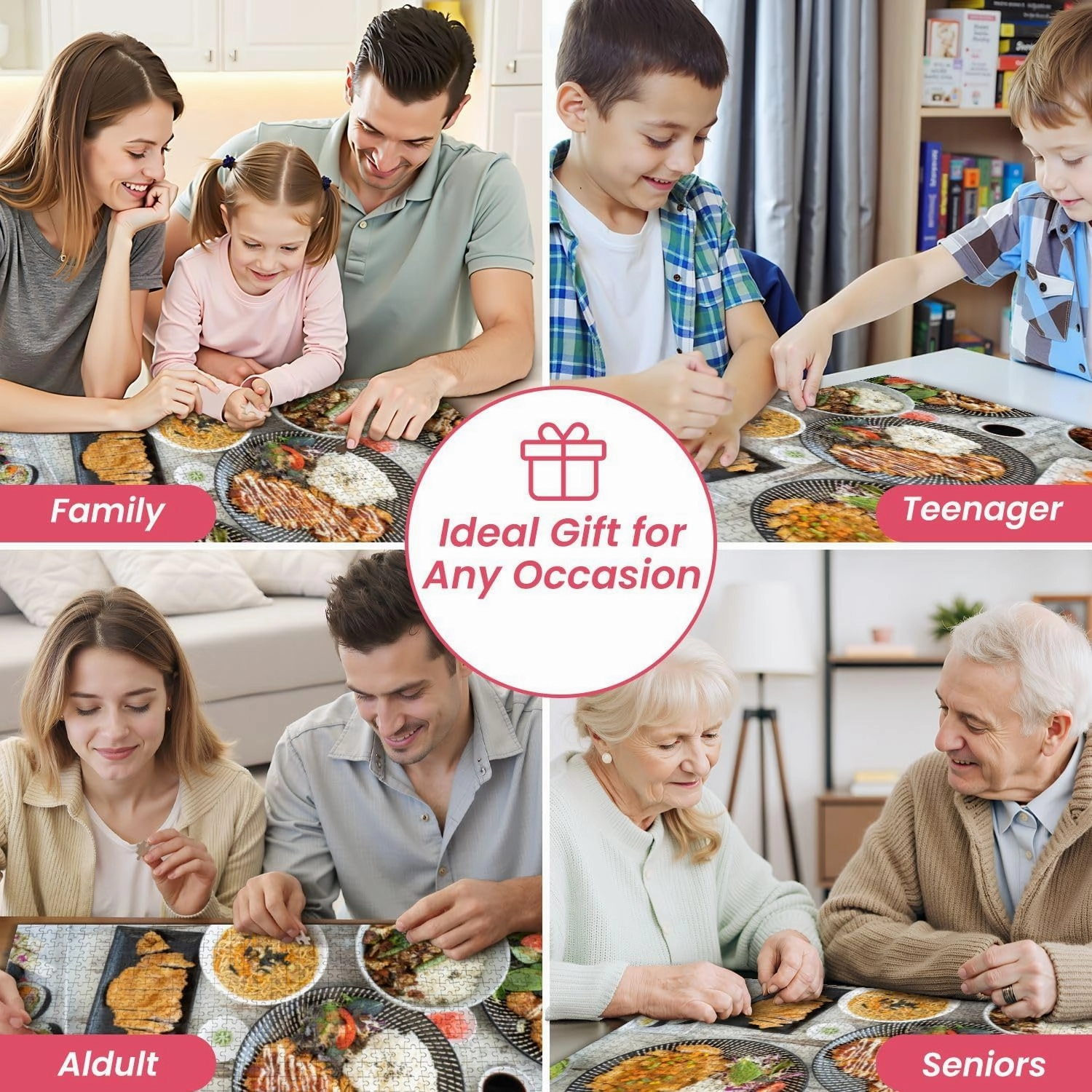 Wooden Puzzles Japanese Food Table Jigsaw Puzzles for Adults 1000 Pieces Impossible Puzzle Challenging Puzzle Educational Toys Decompression Game