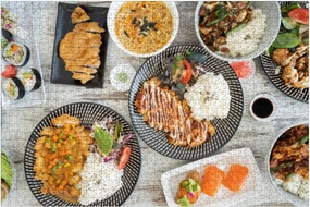 Wooden Puzzles Japanese Food Table Jigsaw Puzzles for Adults 1000 Pieces Impossible Puzzle Challenging Puzzle Educational Toys Decompression Game