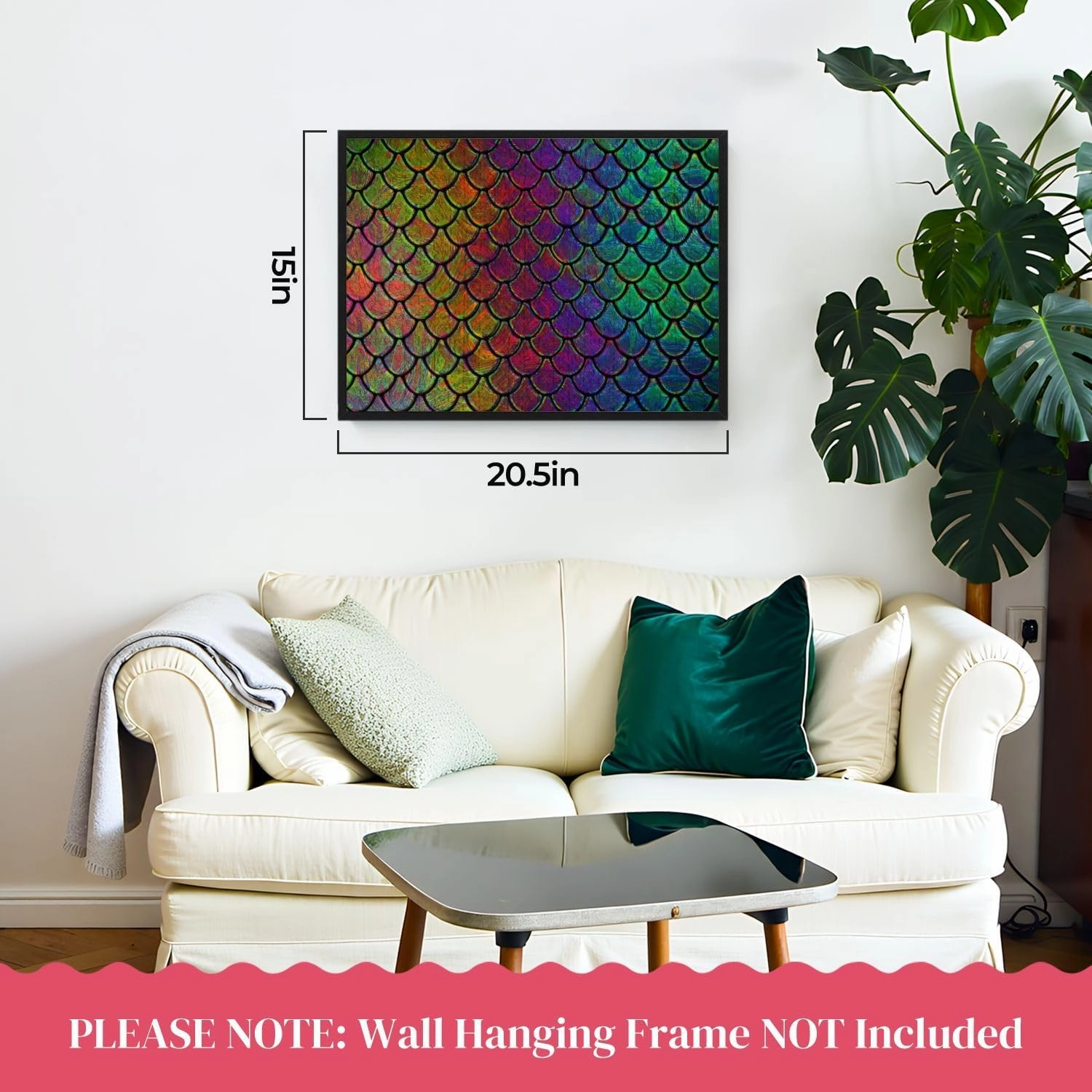 Wooden Puzzles Mermaid Fish Scale Squama Holographic Neon Stained Glass Rainbow Jigsaw Puzzles for Adults 500 Pieces Impossible Puzzle Challenging Puzzle Educational Toys Decompression Game