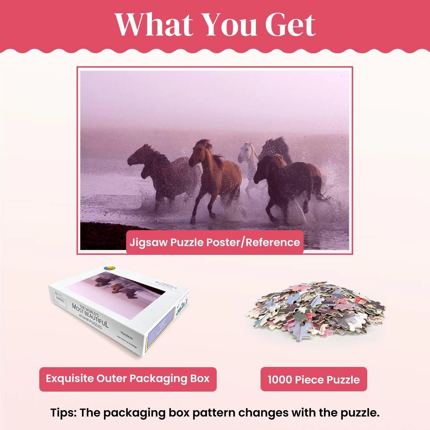 Wooden Puzzles Morning Ulan Integration Grassland Jigsaw Puzzles for Adults 1000 Pieces Impossible Puzzle Challenging Puzzle Educational Toys Decompression Game