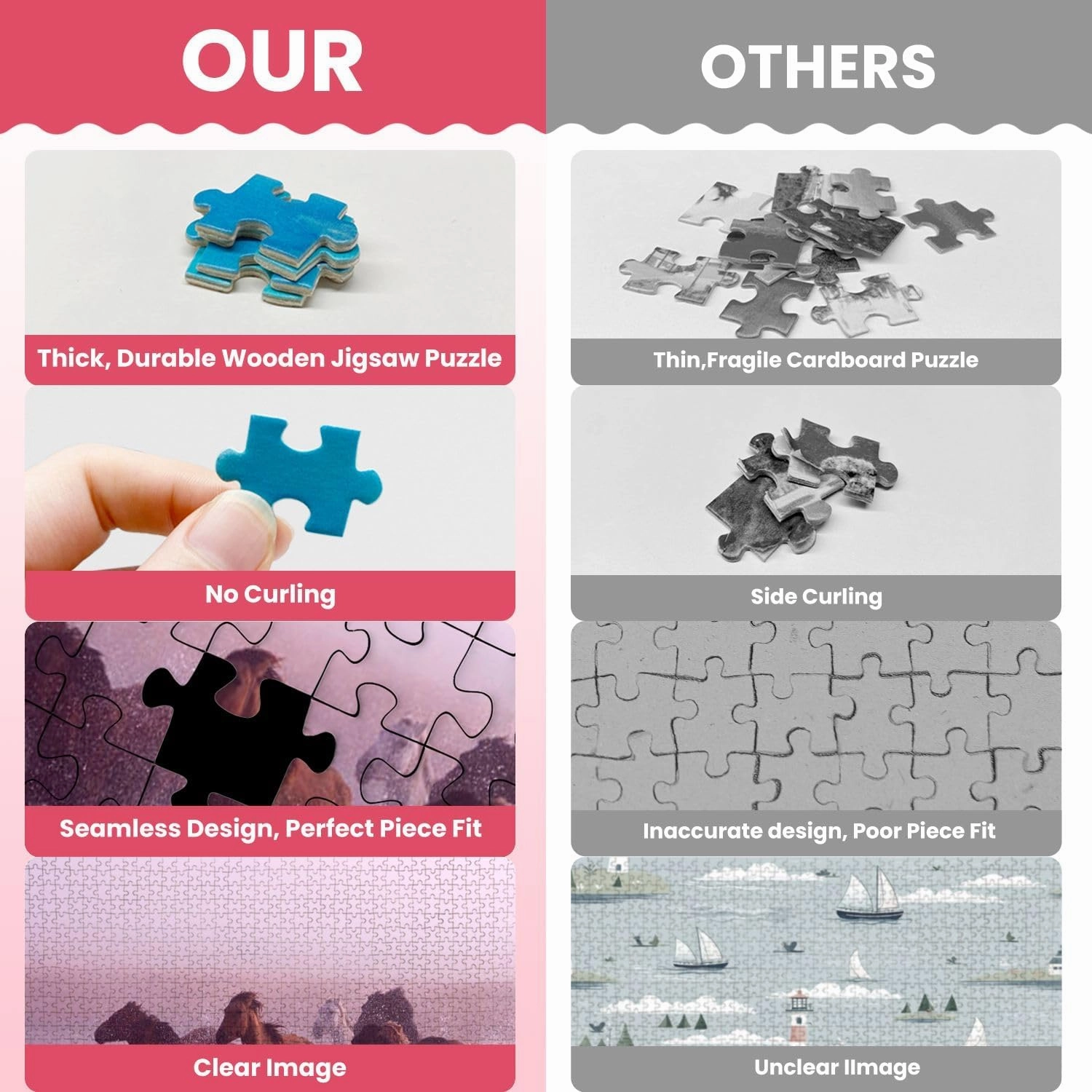 Wooden Puzzles Morning Ulan Integration Grassland Jigsaw Puzzles for Adults 1000 Pieces Impossible Puzzle Challenging Puzzle Educational Toys Decompression Game