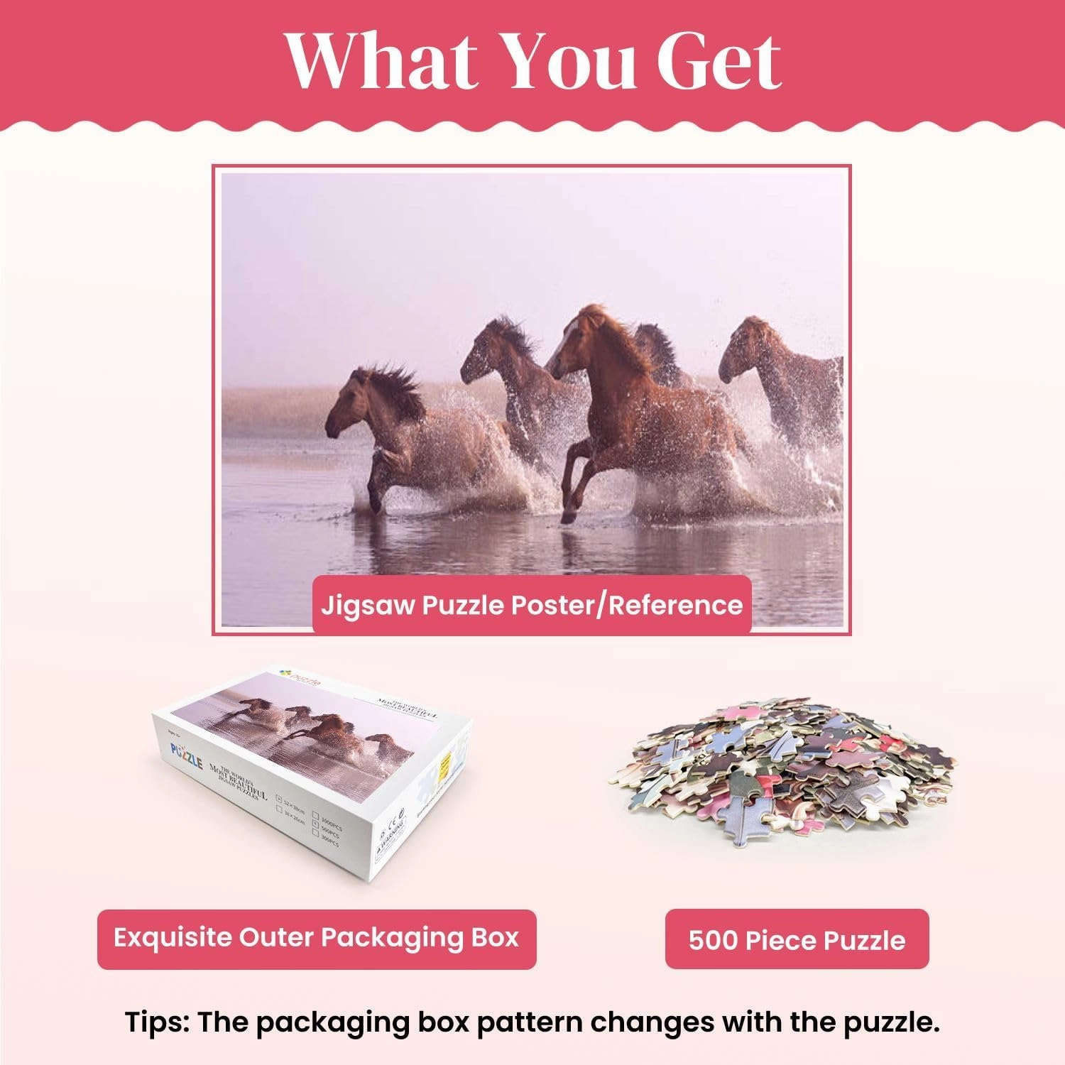 Wooden Puzzles Morning Ulan Integration Grassland Jigsaw Puzzles for Adults 500 Pieces Impossible Puzzle Challenging Puzzle Educational Toys Decompression Game