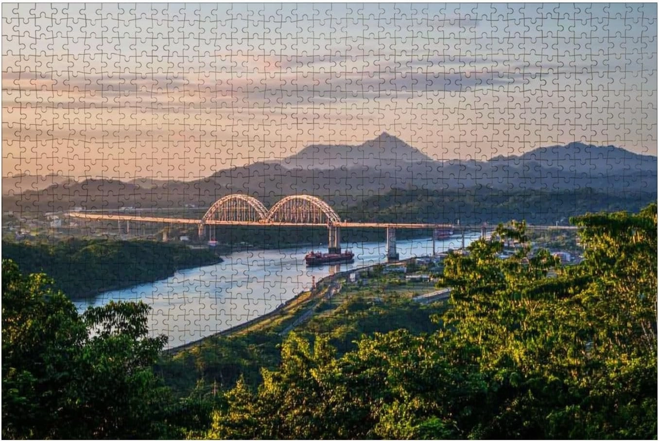 Wooden Puzzles Panama Canal Waterway Jigsaw Puzzles for Adults 1000 Pieces Impossible Puzzle Challenging Puzzle Educational Toys Decompression Game