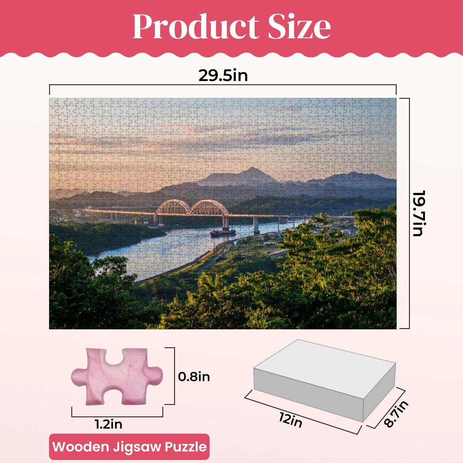 Wooden Puzzles Panama Canal Waterway Jigsaw Puzzles for Adults 1000 Pieces Impossible Puzzle Challenging Puzzle Educational Toys Decompression Game