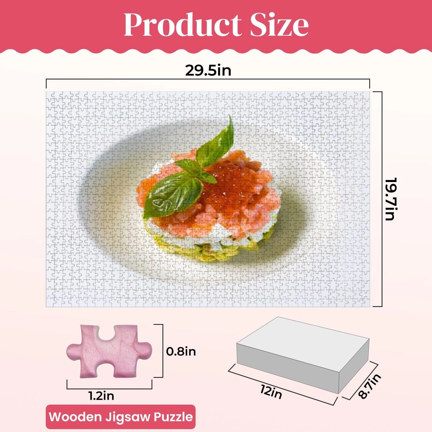 Wooden Puzzles Tasty Fish Salad Jigsaw Puzzles for Adults 1000 Pieces Impossible Puzzle Challenging Puzzle Educational Toys Decompression Game