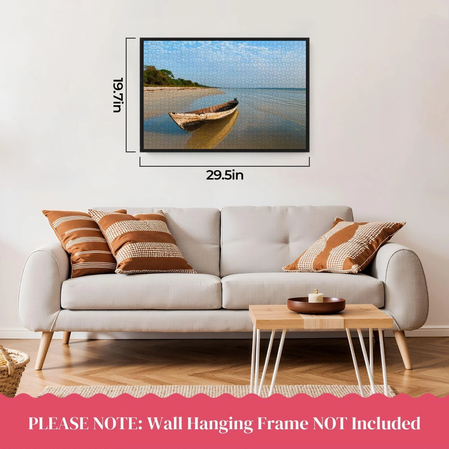 Wooden Puzzles View Traditional Fishing Canoe Beach Island Jigsaw Puzzles for Adults 1000 Pieces Impossible Puzzle Challenging Puzzle Educational Toys Decompression Game