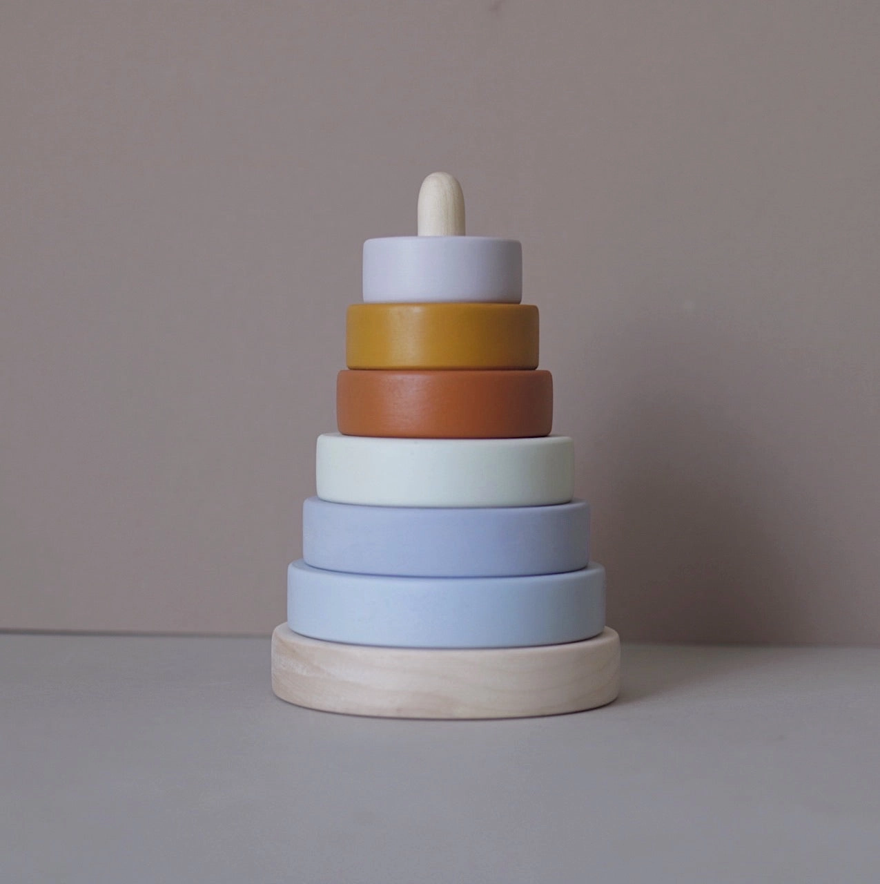 Wooden stacking pyramid - Custom colour choice