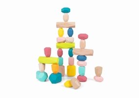 Wooden Stacking Stones - 32 Piece