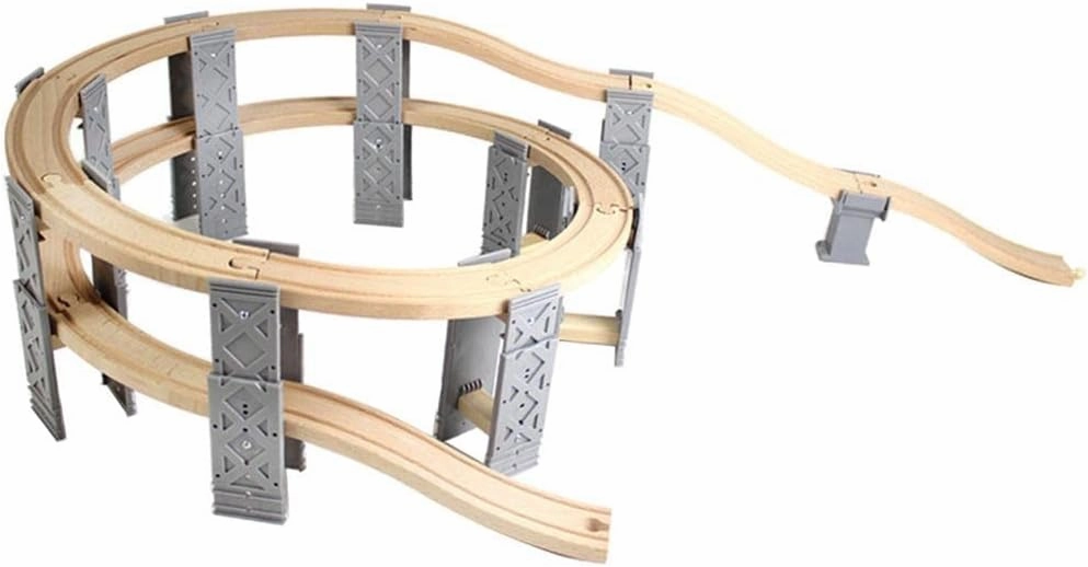 Wooden Train Set Accessories - Spiral Assembling Kits,