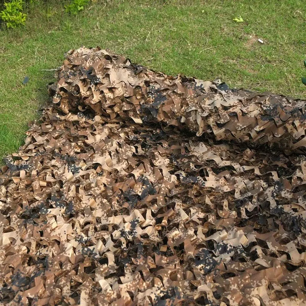 Woodland Camouflage Netting, Desert Camo Netting Blinds UV Resistant Shade Military Sunscreen Nets for Camping Hunting Shooting Blinds Hide Party Decorations