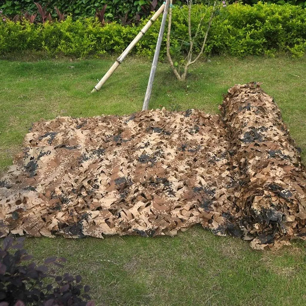 Woodland Camouflage Netting, Desert Camo Netting Blinds UV Resistant Shade Military Sunscreen Nets for Camping Hunting Shooting Blinds Hide Party Decorations