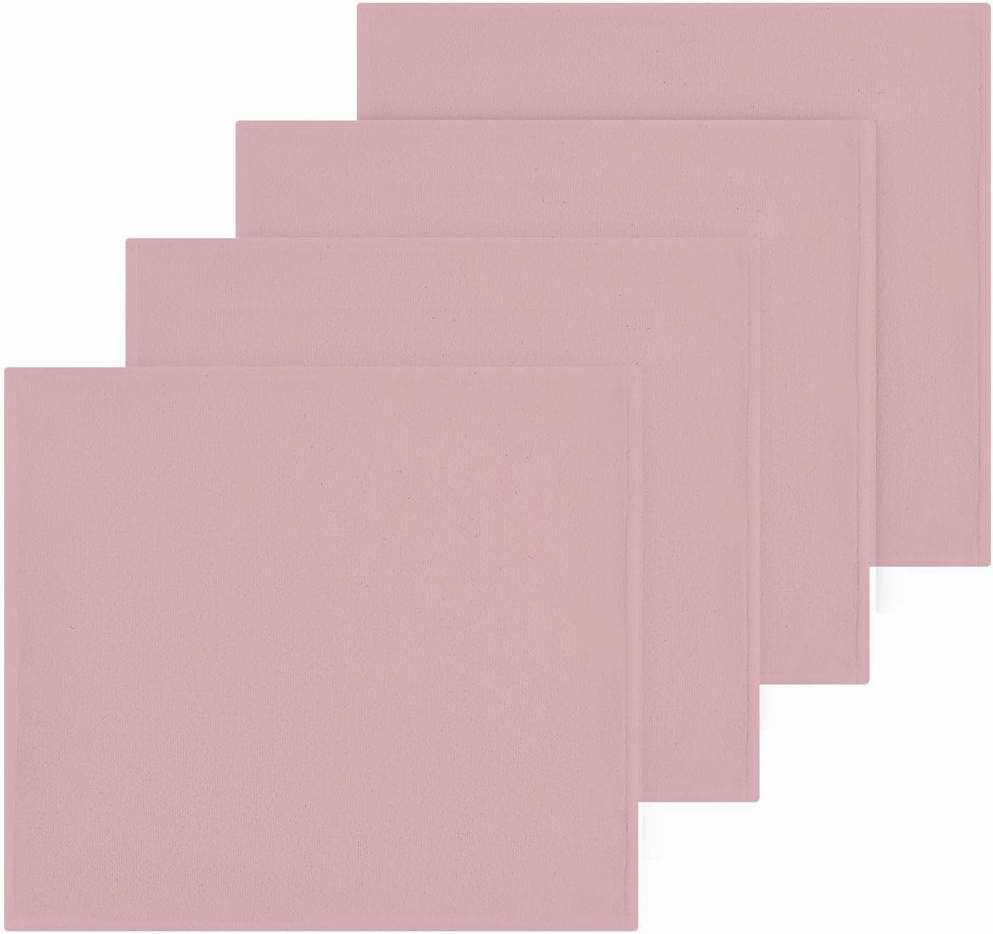 xigua Plain Bright Pink Solid Color Washcloths Towels, Highly Absorbent and Soft Cotton Face Cloths, 6 Pack Quick Dry Wash Cloths - 12 X 12 Inches