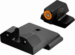 XS SIGHTS R3D Tritium Night Sight for S&W M&P, Sig, Canik, Taurus, and HK Pistols, Front and Rear Glow in The Dark Tritium for Tactical Applications (Orange, S&W M&P & M2.0: Shield)