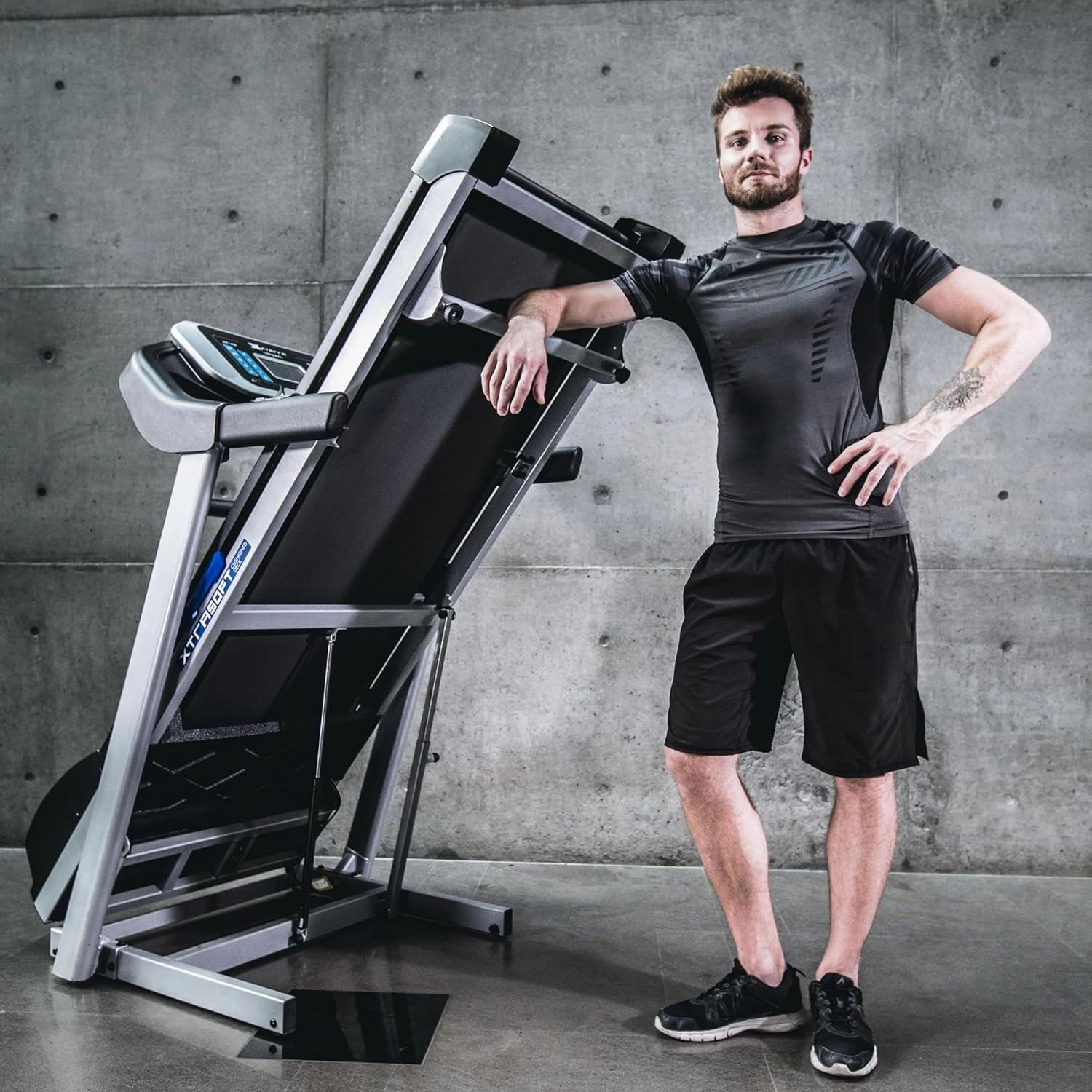 XTERRA Fitness Sport Series Premium Folding Smart Treadmill, Handlebar Speed and Incline Controls, Large XTRASoft Cushioned Running Deck, Built-in FTMS-Enabled Bluetooth with XTERRA  Fitness App