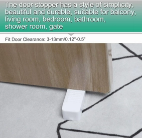 XYWHPGV Plastic Door Stop Multi-Surface Door Stop Wedge Wedges Door Gaps - 4 Pack Non-Scratch Flexible Door Brackets, (6b9ab 0cf41 379a4 caf91 a107c 0f121