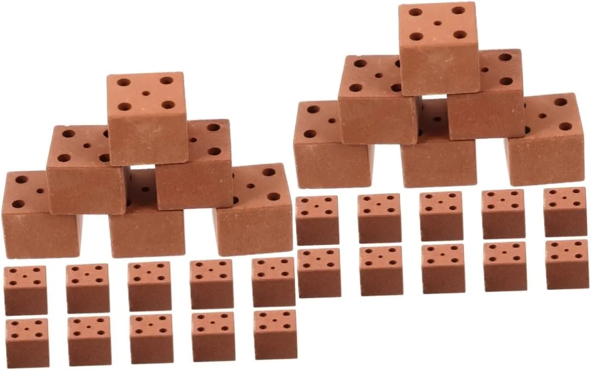 YARNOW 2sets 20pcs Miniature Brick Simulation Bricks for DIY Landscaping Projects for Fairy Garden Walls and Model Train Layouts Creative Building Accessories 20pcs*2