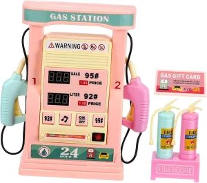 YARNOW Gas Station Realistic Simulation Gas Station Model with Talking Feature Educational Playset Made of Safe for Role Playing and Learning