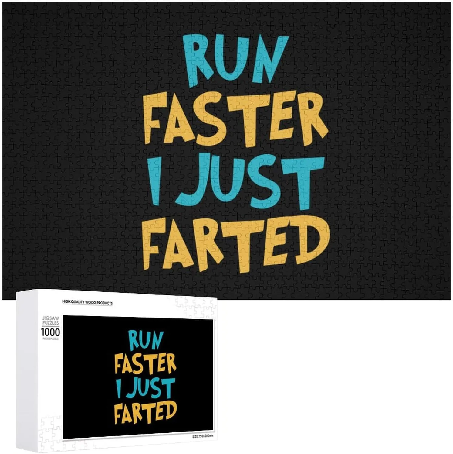 Yepp I Just Farted Funny Wooden Jigsaw Puzzles for Adult with Box Home Living Room Decor Artwork