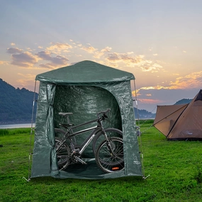 YIYIBYUS Bike Cover Storage Tent Heavy Duty Storage Tent,Bike Tent Bicycle Cover Storage Shed Portable & Carry Bag (PE Tent, Fiberglass Rod,78.74*39.37*74.8in)