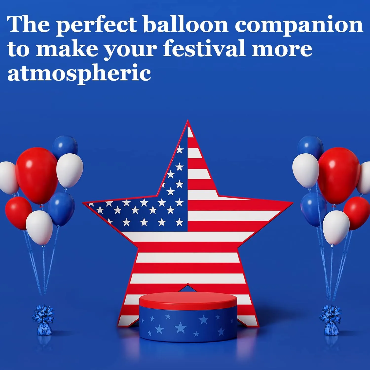 Yunsailing 24 Pcs Balloon Weights Metallic Holder Anchors with 1 Roll Iridescent Ribbon Centerpieces Decoration for Helium Balloons Birthday Wedding 2025 Graduation Party(Blue)