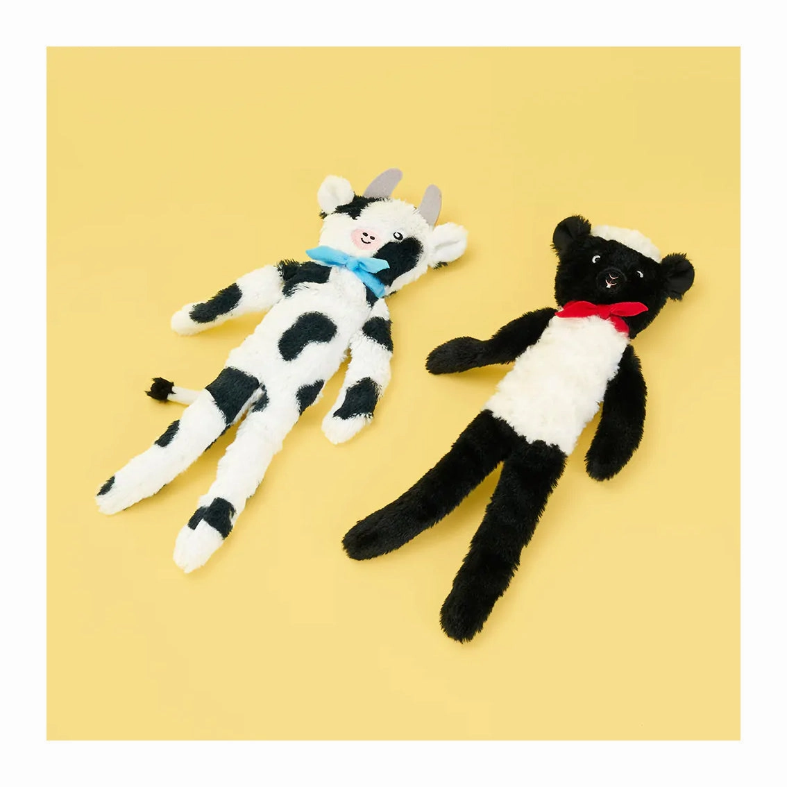 Zippy Paws Fluffy Peltz - Cow and Sheep 2 Pack
