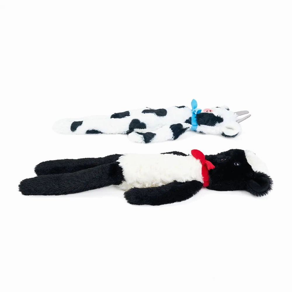 Zippy Paws Fluffy Peltz - Cow and Sheep 2 Pack