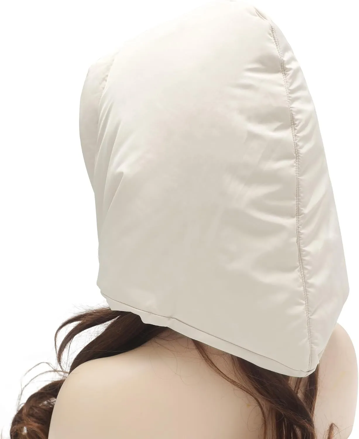 ZLYC Women Winter Down Hat Windproof Hooded Scarf Soft Warm Balaclava Skull Cap Beanie Hat